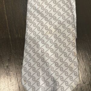 Hermes blue silk tie
